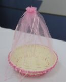 Round gift basket for plate decors