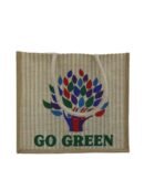 Jute handbag with gograan printing
