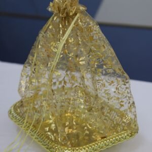 Golden finish decor plate gift basket