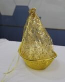 Oval-shaped gift hamper basket