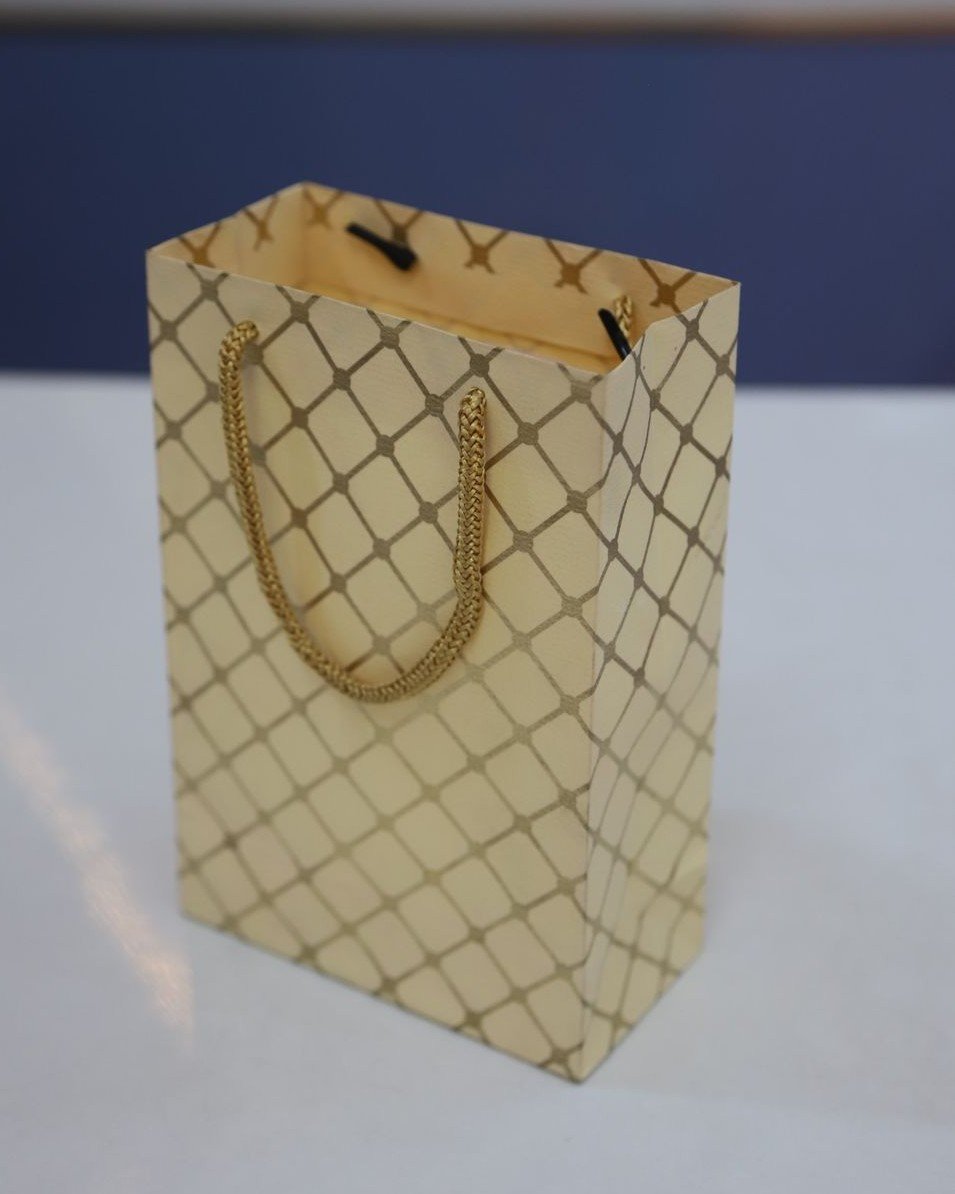 Golden color designed Paper Bag - Image 2