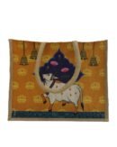 komatha design printed jute handbag