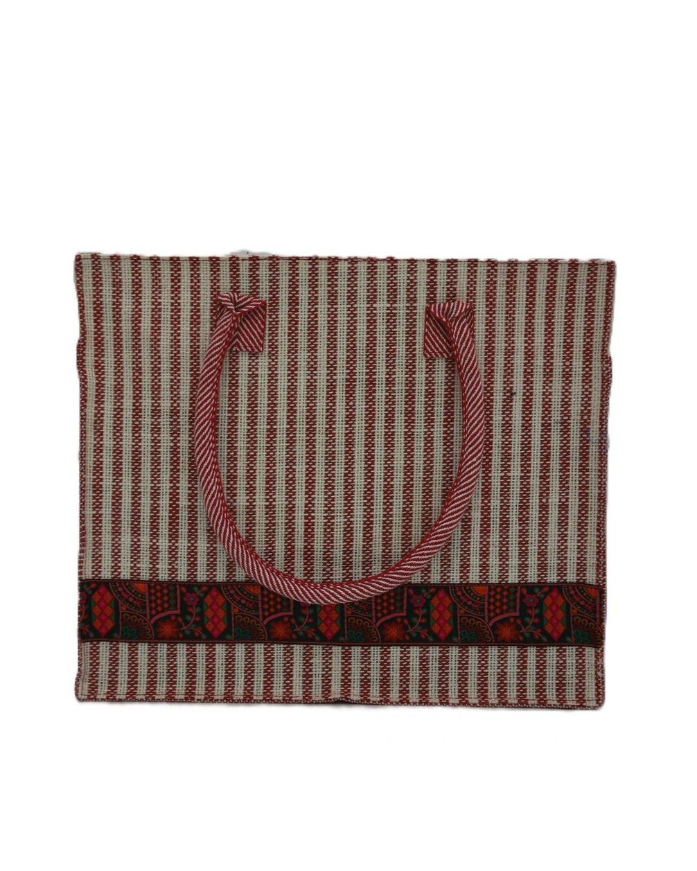 Buy color Striped Designer Jute Handbag for Daily Use – Pandian Bag - Image 4