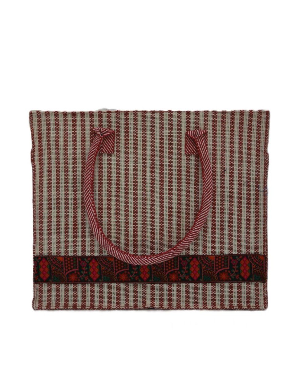Buy color Striped Designer Jute Handbag for Daily Use – Pandian Bag - Image 5