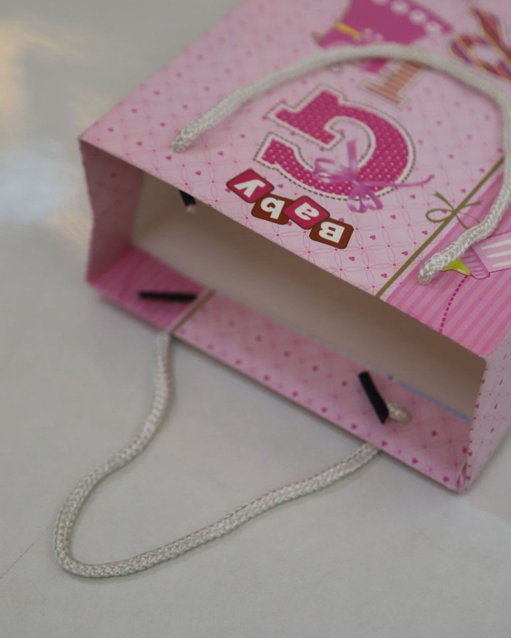 Paper Bag with Baby Girl Print - Image 3