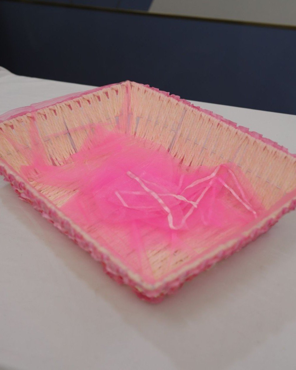 Extra Large Colorful Woven Gift Hamper Rectangle Basket - Image 2