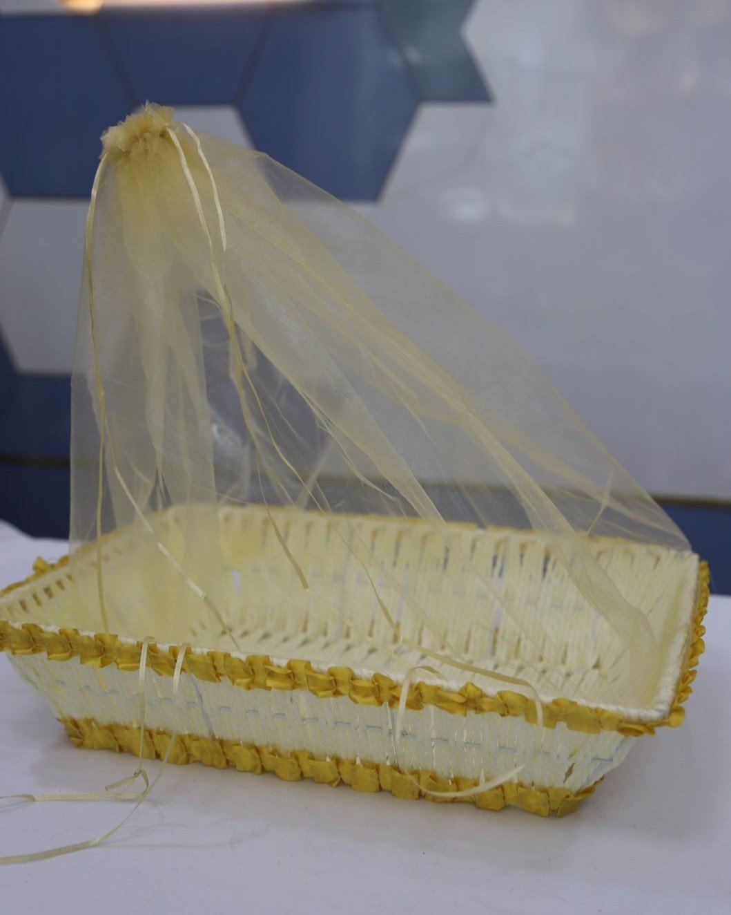 Extra Large Colorful Woven Gift Hamper Rectangle Basket - Image 3