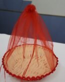 Circle gift hamper basket with net potli cover