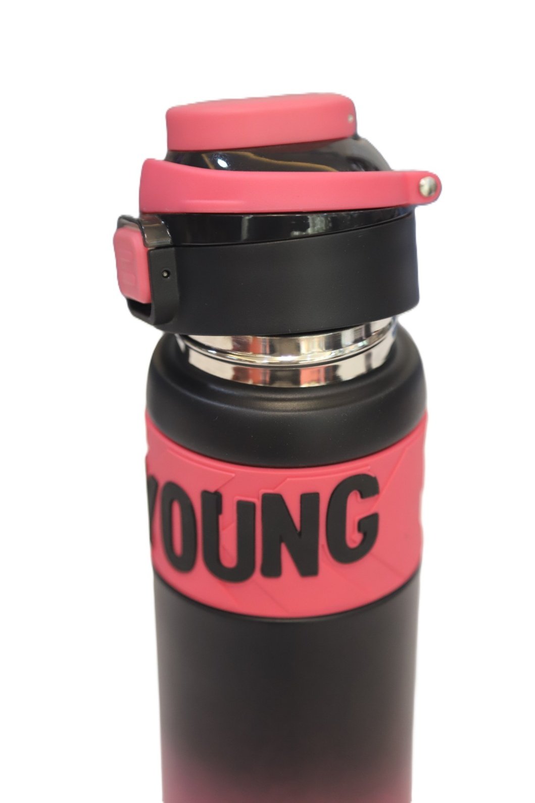 Stainless steel water bottle with sipper with silicon gripper - Image 6