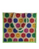 Jute shopping bag with smiley face prints