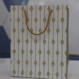 White & gold design paper bag