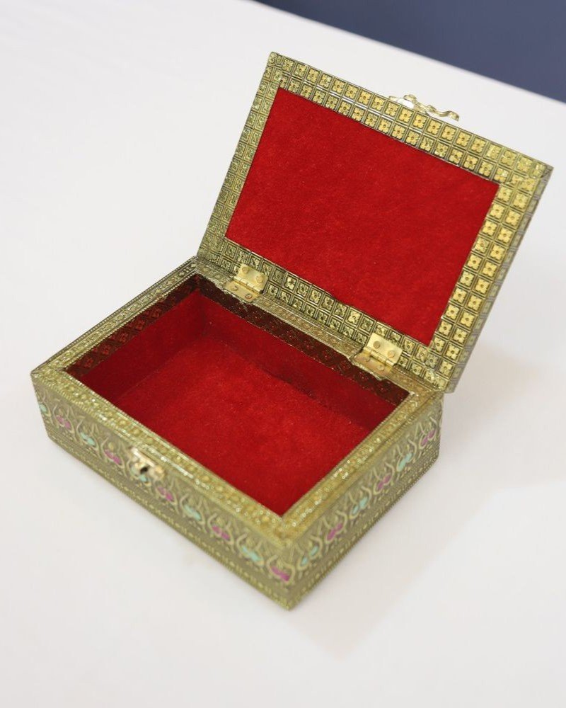 Large Peacock designed kalamkari Jewel box - Image 3