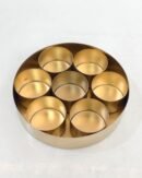 Large brass coating masala box