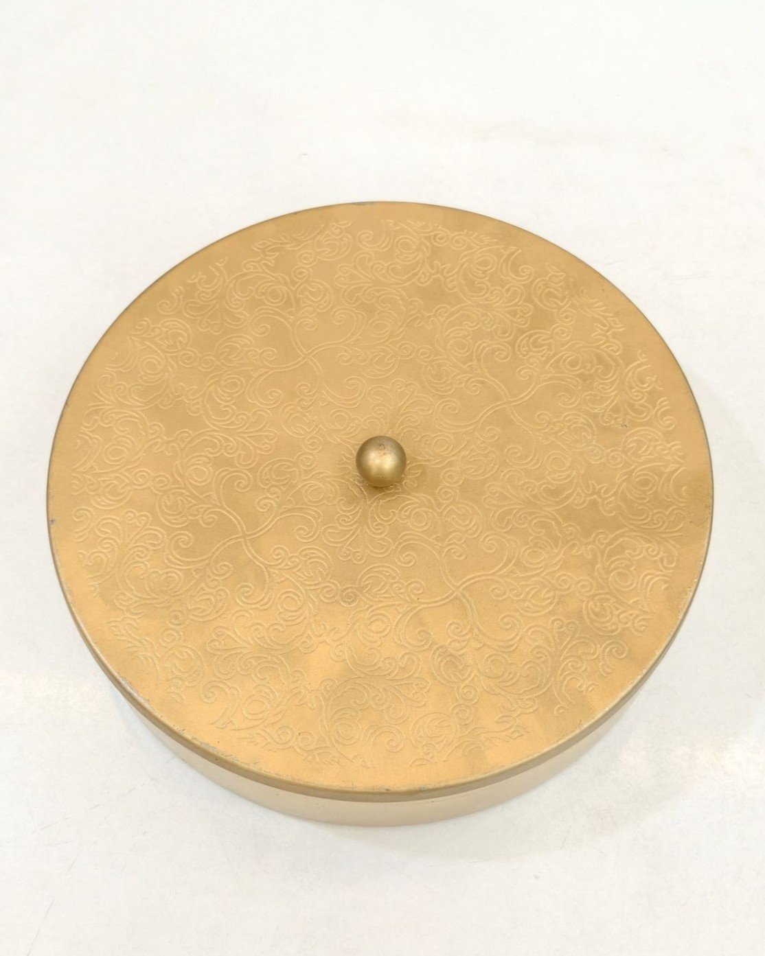 Large Brass Coating Masala Box 8" - Image 3