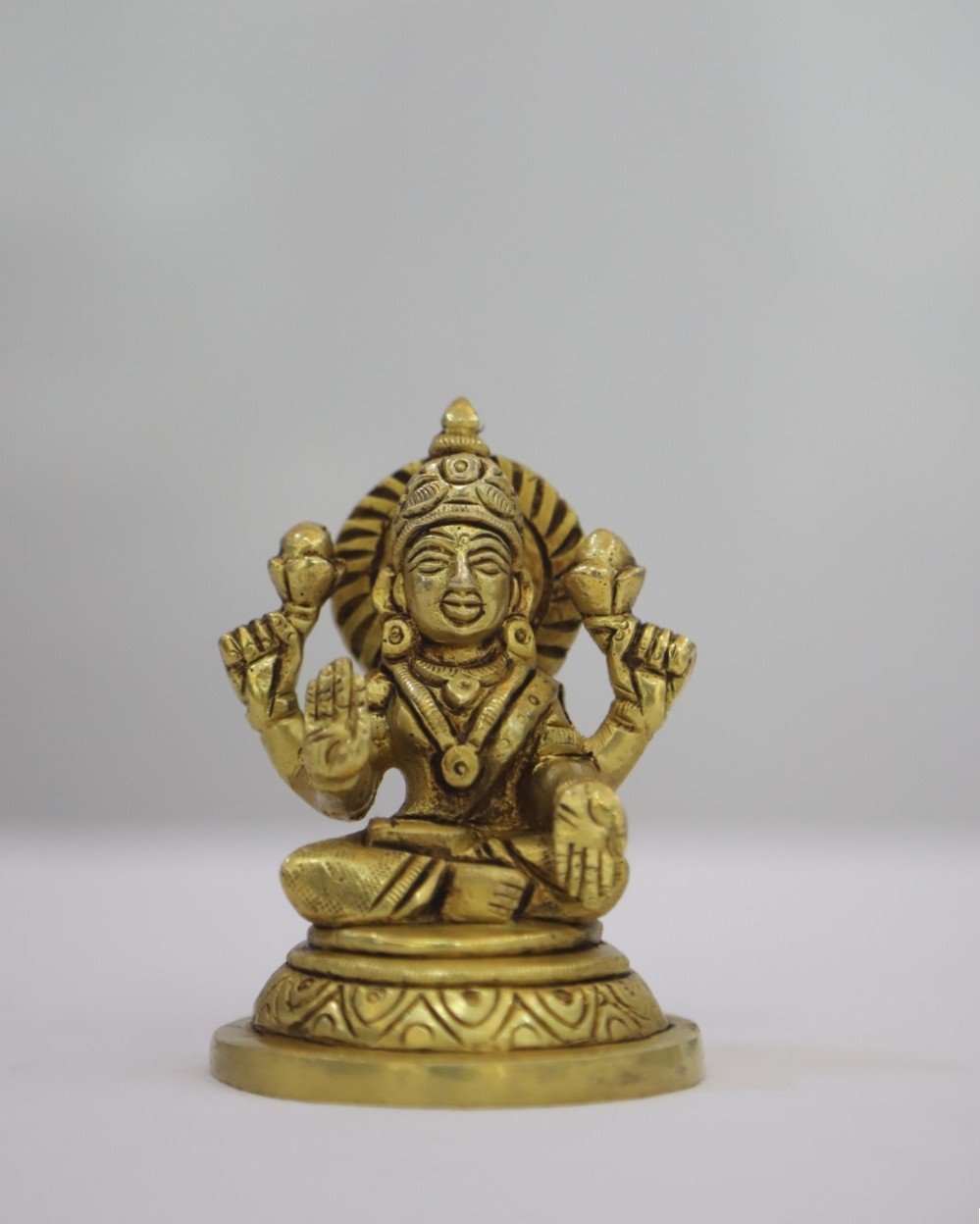 Big Brass Lakshmi Idol 4" - Image 2