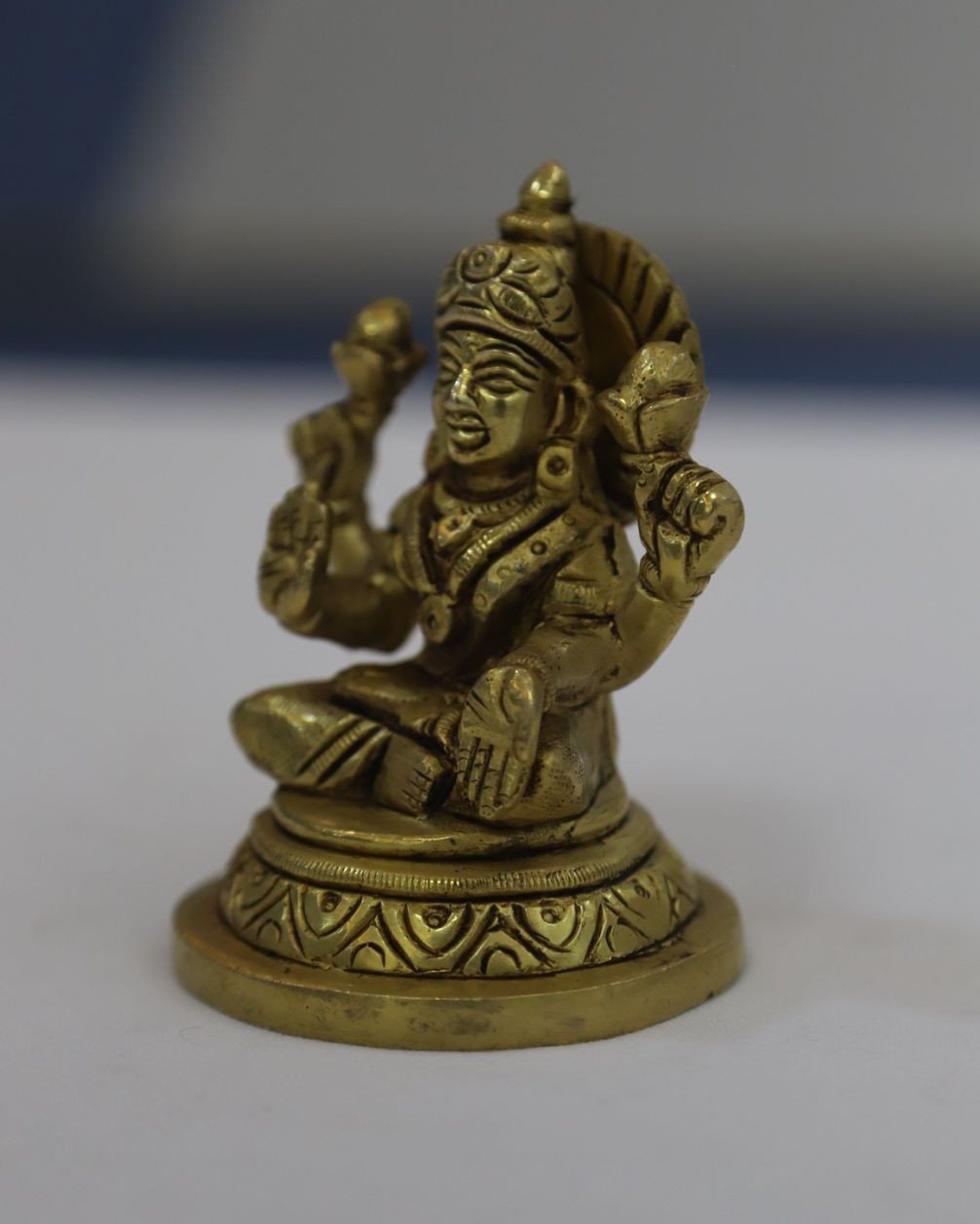 Big Brass Lakshmi Idol 4" - Image 4