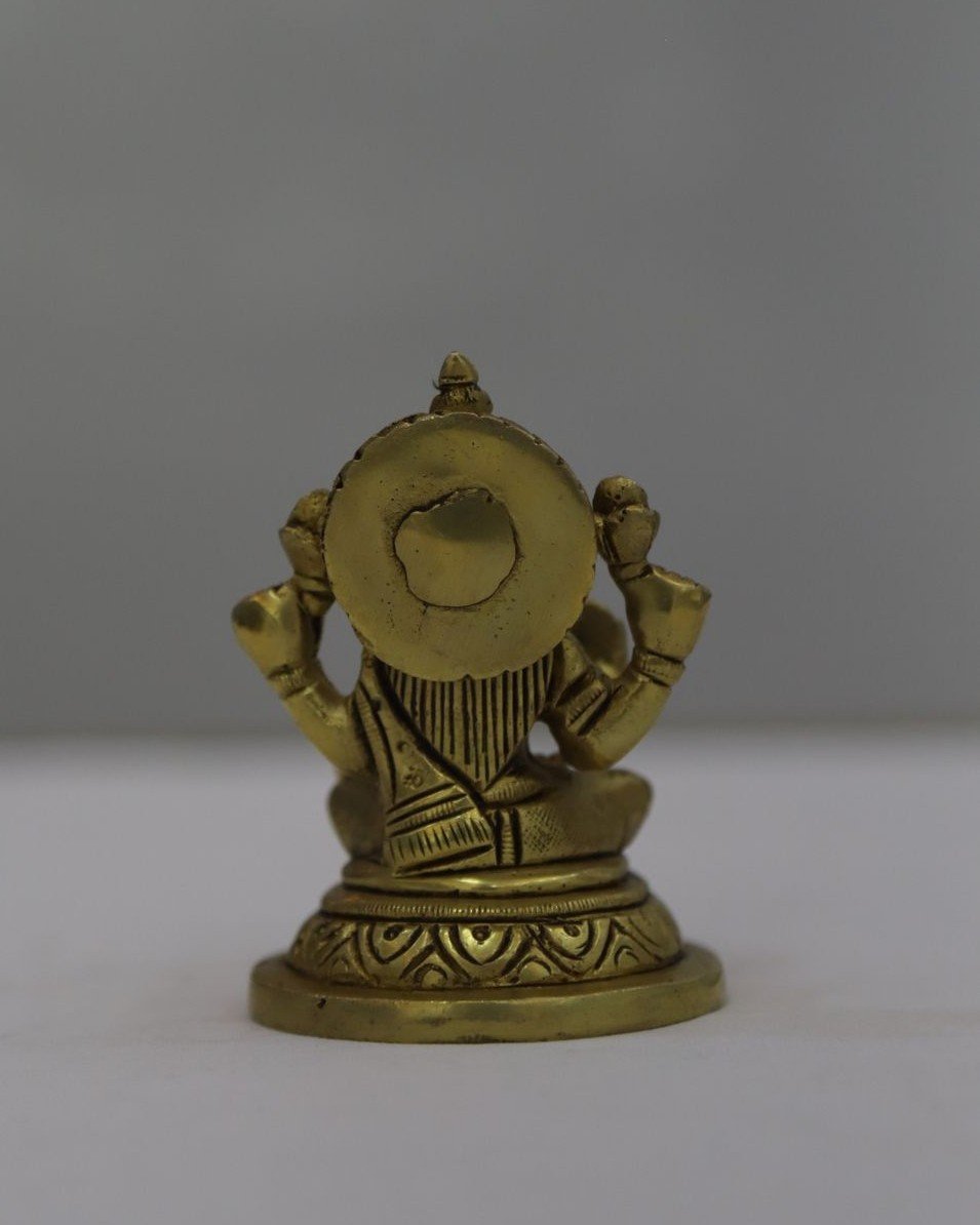 Big Brass Lakshmi Idol 4" - Image 5