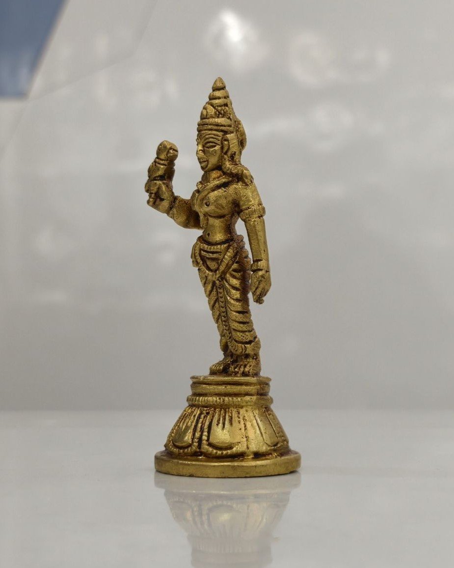 Brass Kamakshi Amman Idol 4" - Image 4