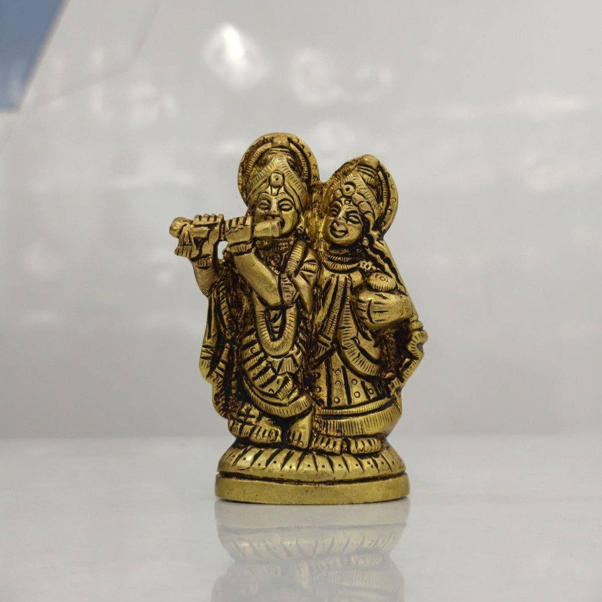 Radhe krishna brass idol