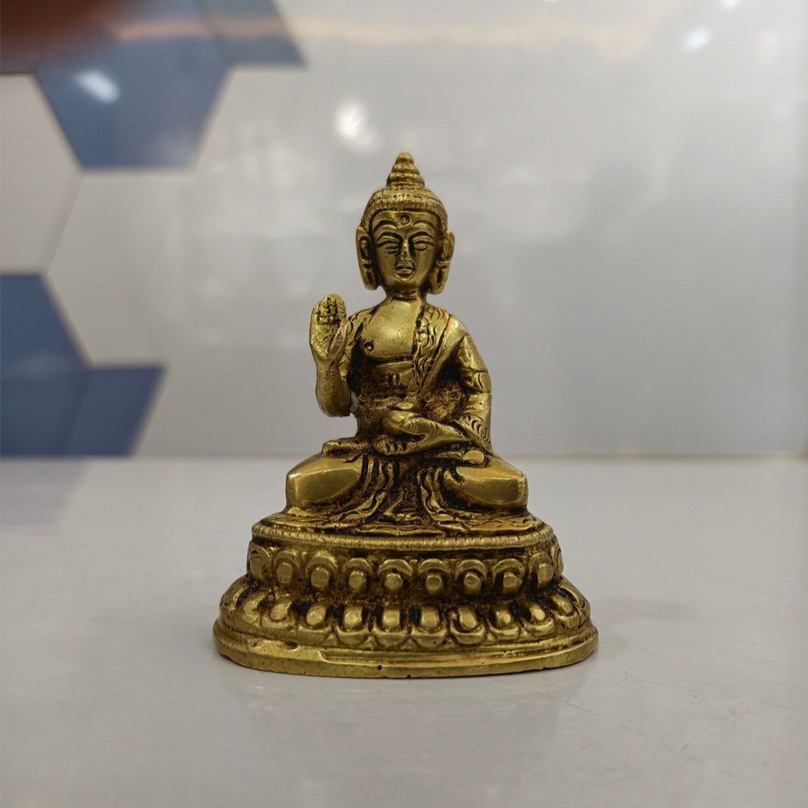 Brass Buddha Statue - Image 3