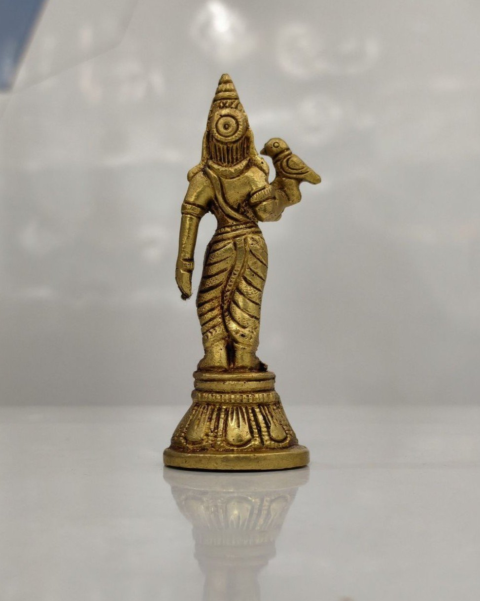 Brass Kamakshi Amman Idol 4" - Image 2