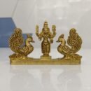 Brass murugar with peacock idol