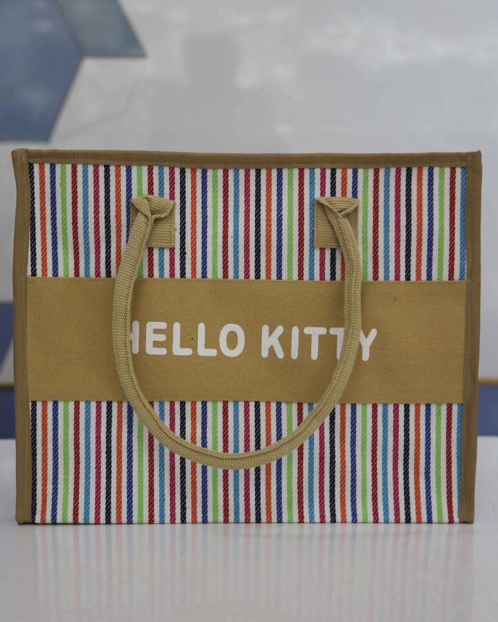 Canvas Handbag with with Hello Kitty Print - Image 6