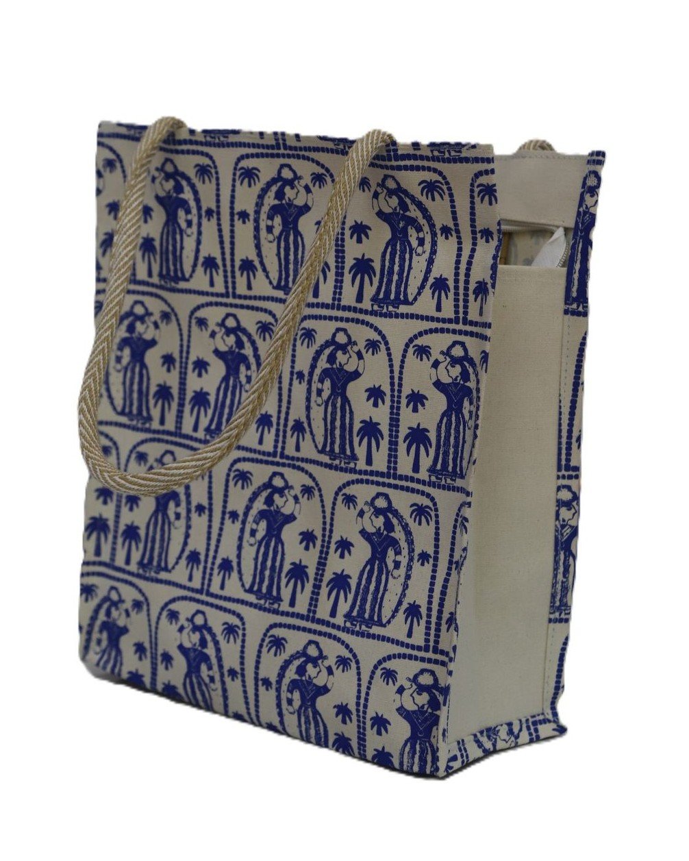 Canvas Bag with Wari Print - Image 3