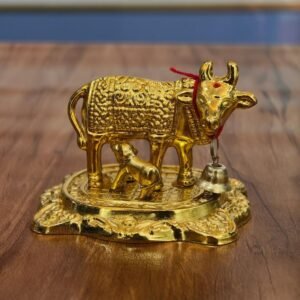 Kamadhenu statue golden finish