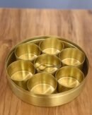 Jumbo brass masala box for kitchenware set