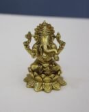 Brass ganesha idol with lotus base