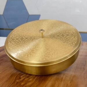 Medium brass masala box for kitchenware set