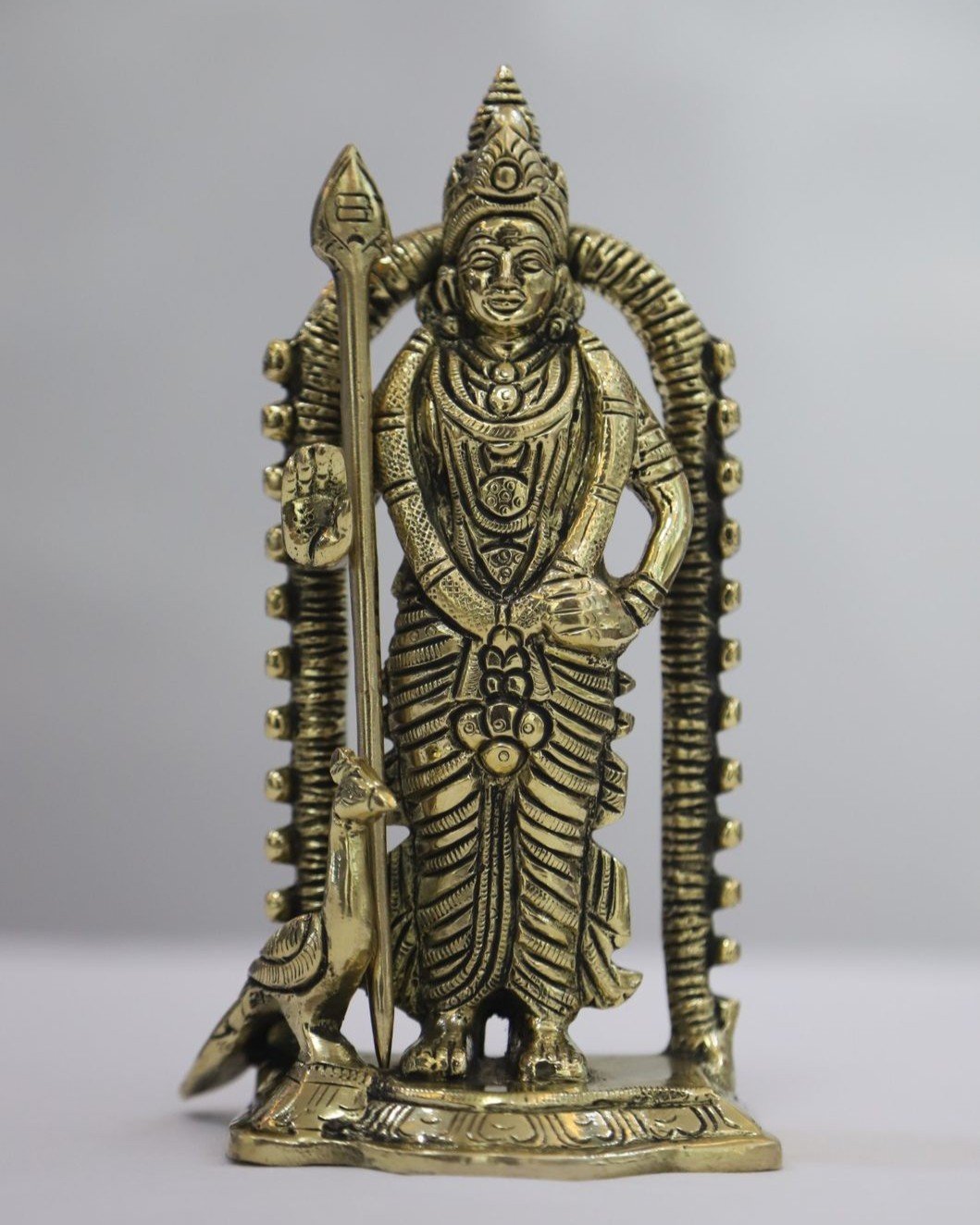 brass murugar idol