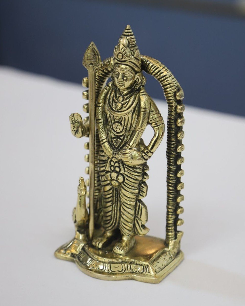 Premium Brass Murugar Idol 7" - Image 3