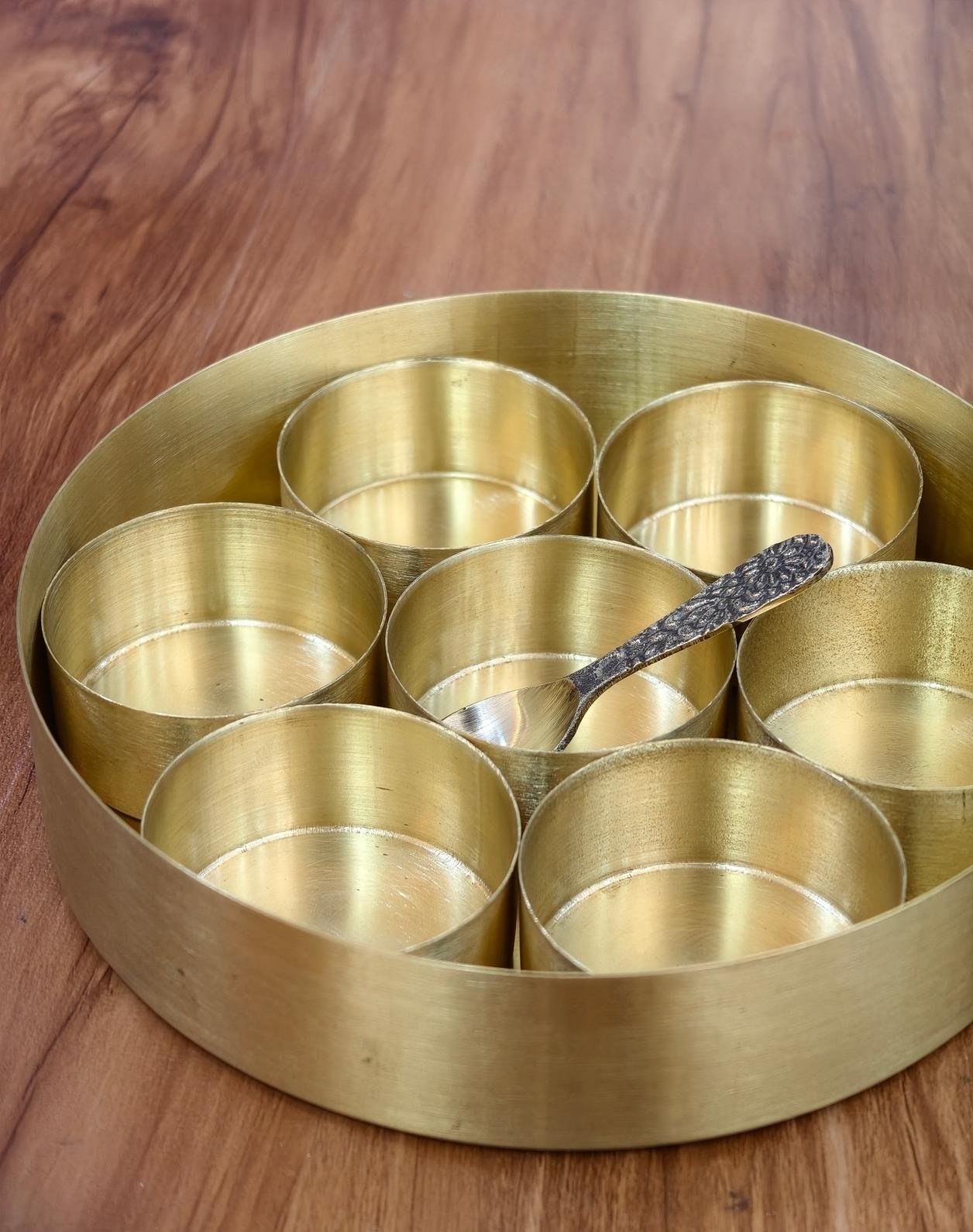 Medium Brass masala box