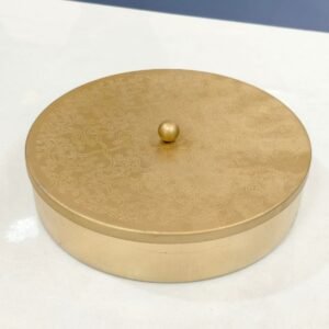 Medium brass coating masala box