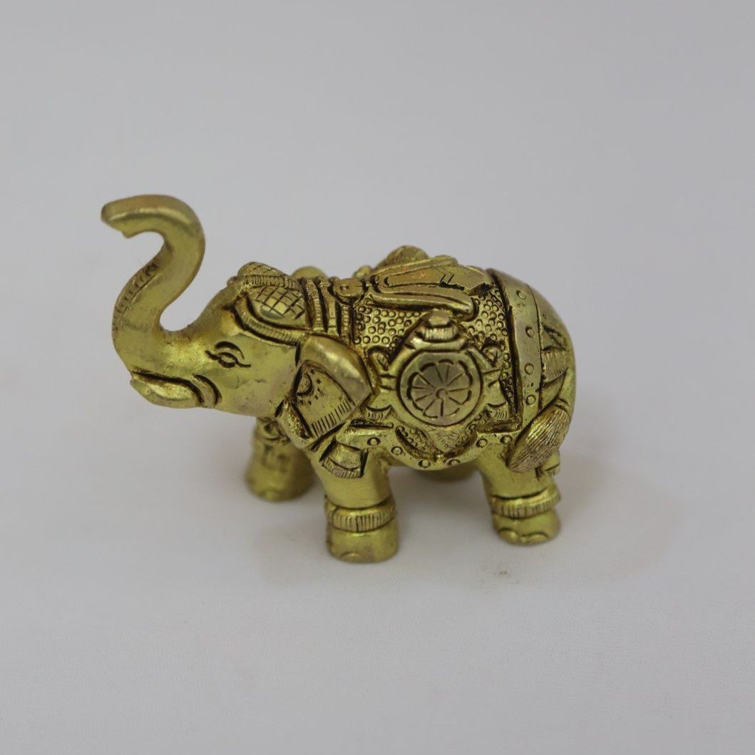Brass elephant idol medium