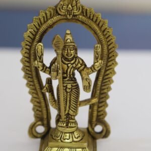 Brass murugan idol with arch