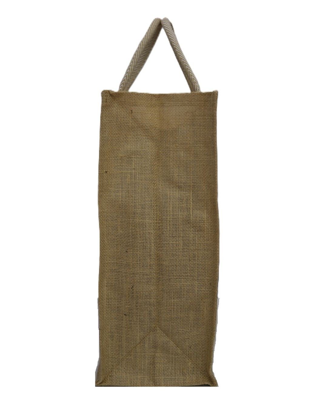 Natural Jute bag with Love Food Print - Image 3