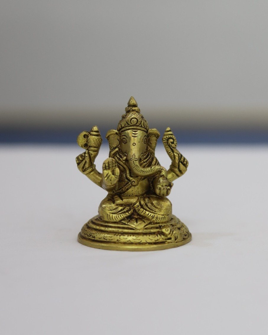 Brass ganesha idol