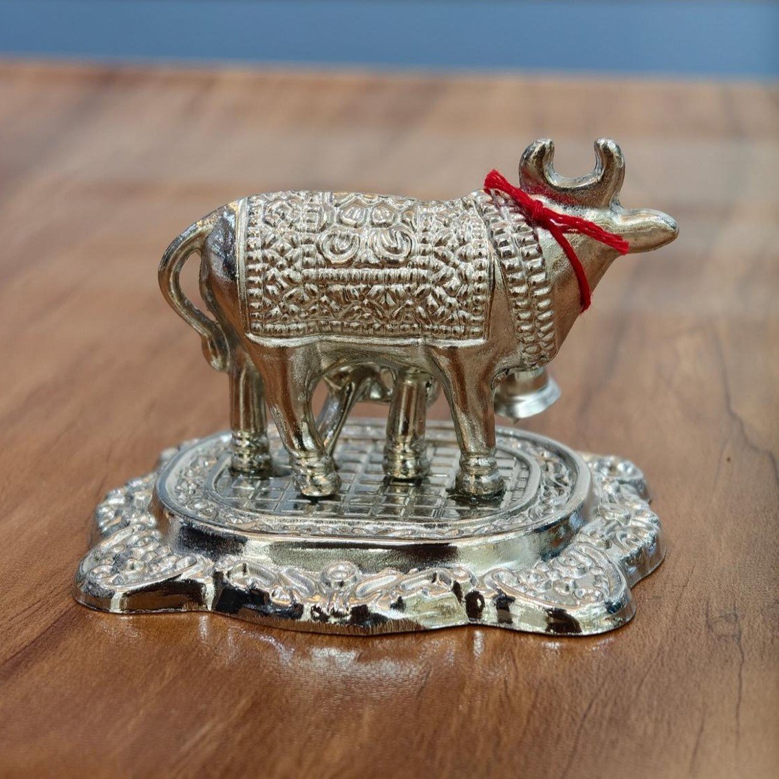 Silver Kamadhenu Statue - Image 3
