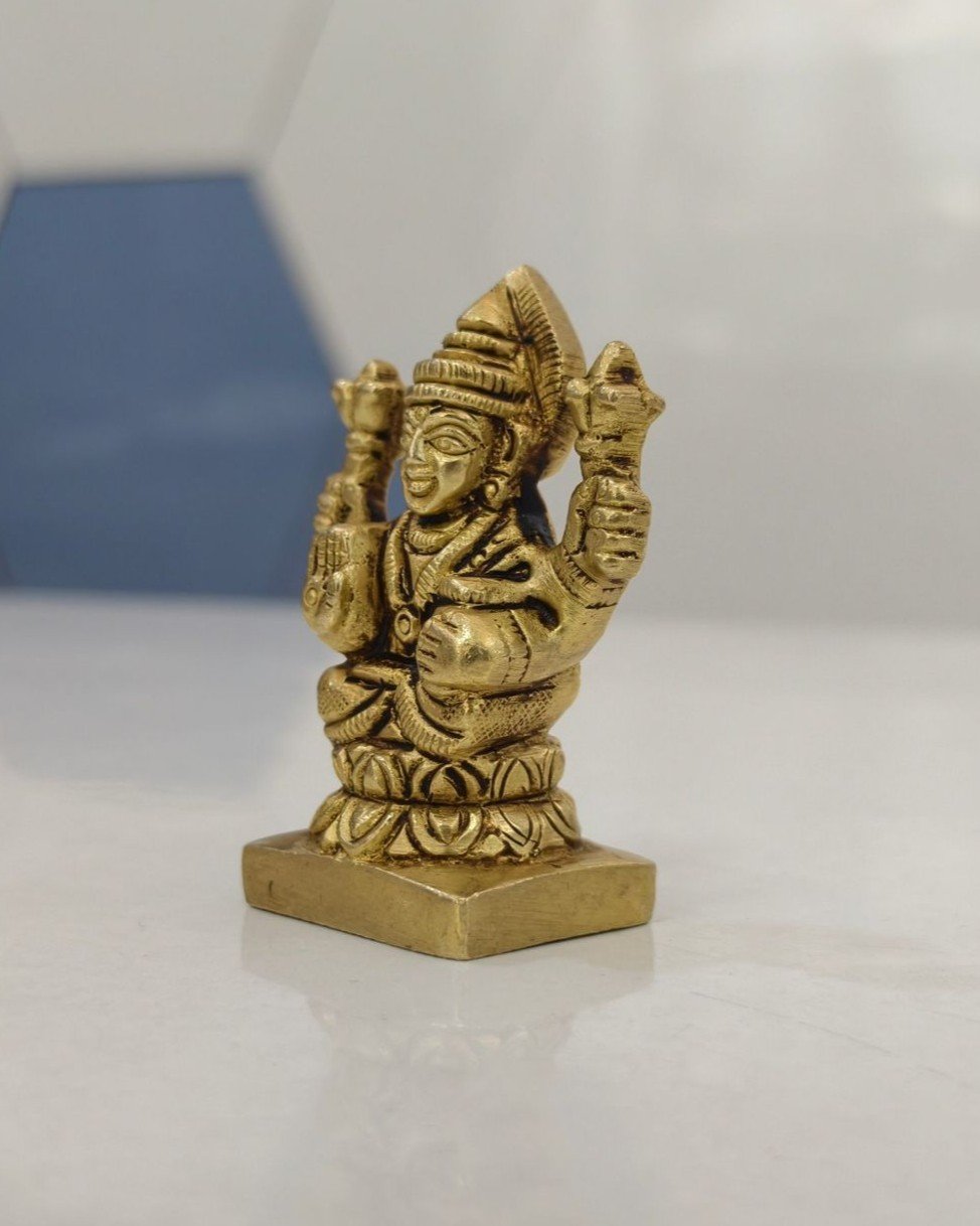 Brass Lakshmi Idol 2" - Image 3