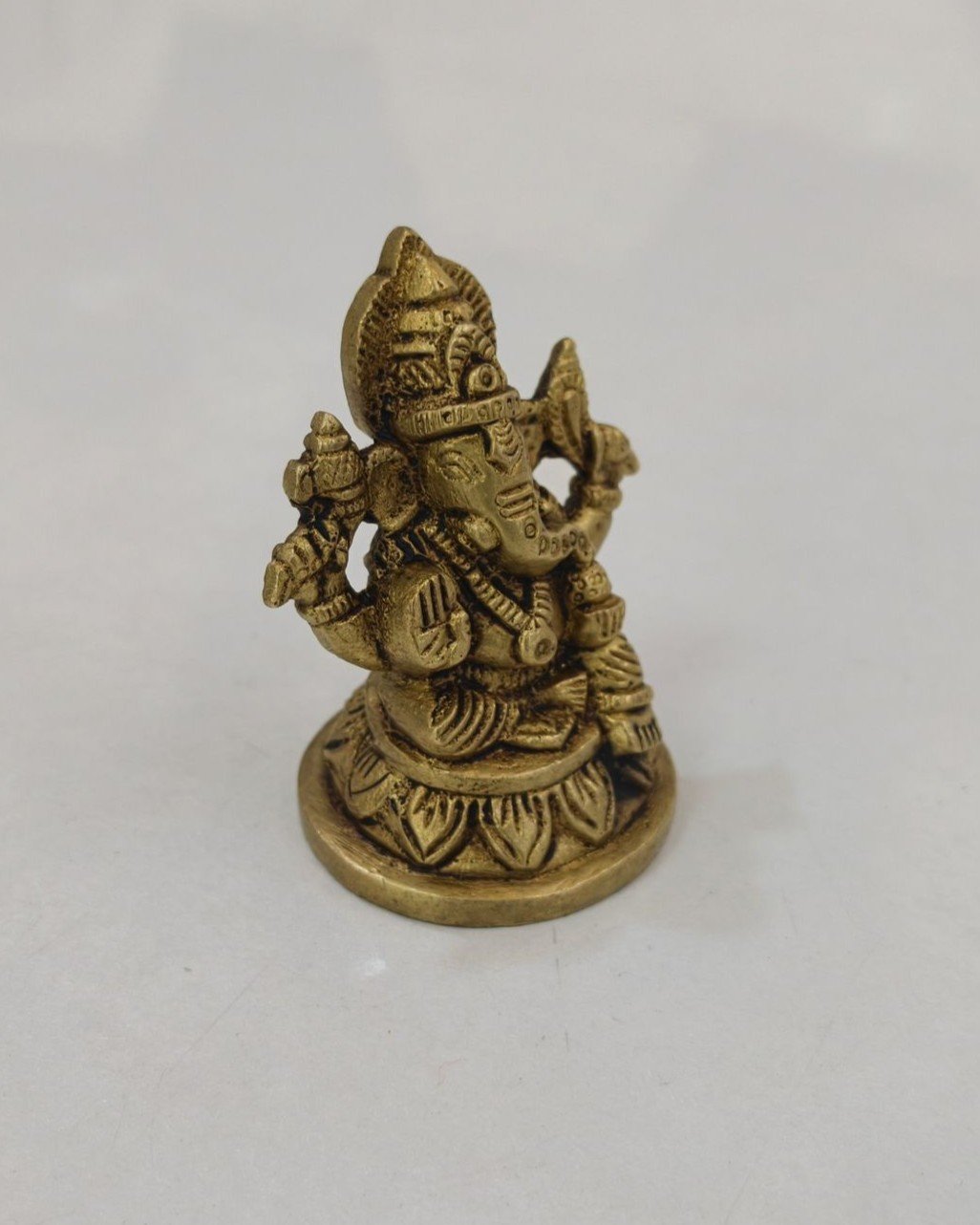 Brass Ganesha idol 3" - Image 2