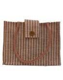 Jute Color Stripe Handbag