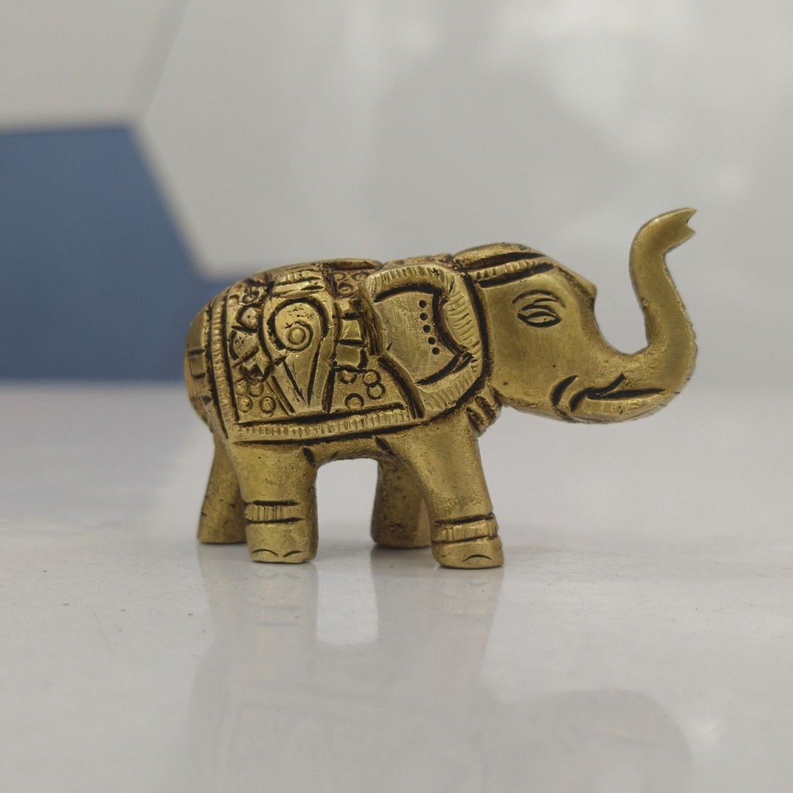 Brass Elephant Statue - Image 3