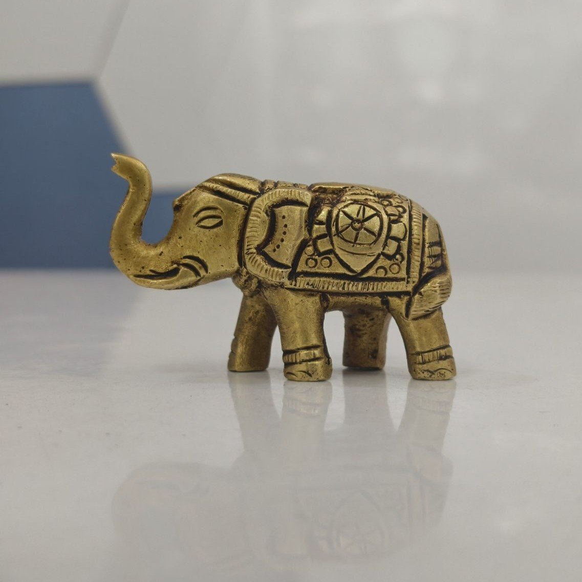 Brass Elephant Statue - Image 2