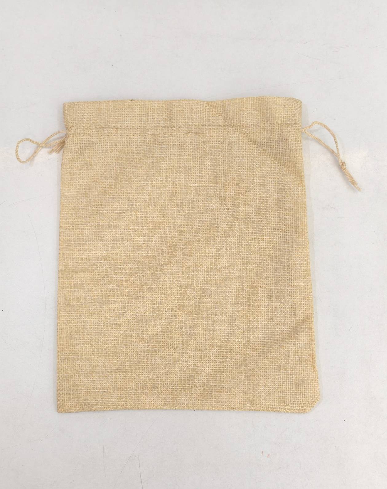 Natural finish Jute Large Potli Bag 9.5" - Image 3