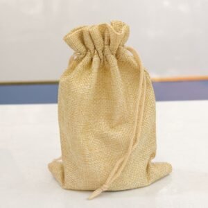 Natural finish jute potli bag